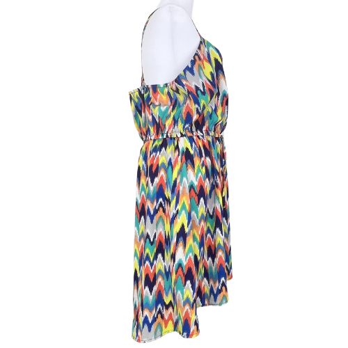 (XL) Chevron Print Spaghetti Strap Dress + Coach Bag!