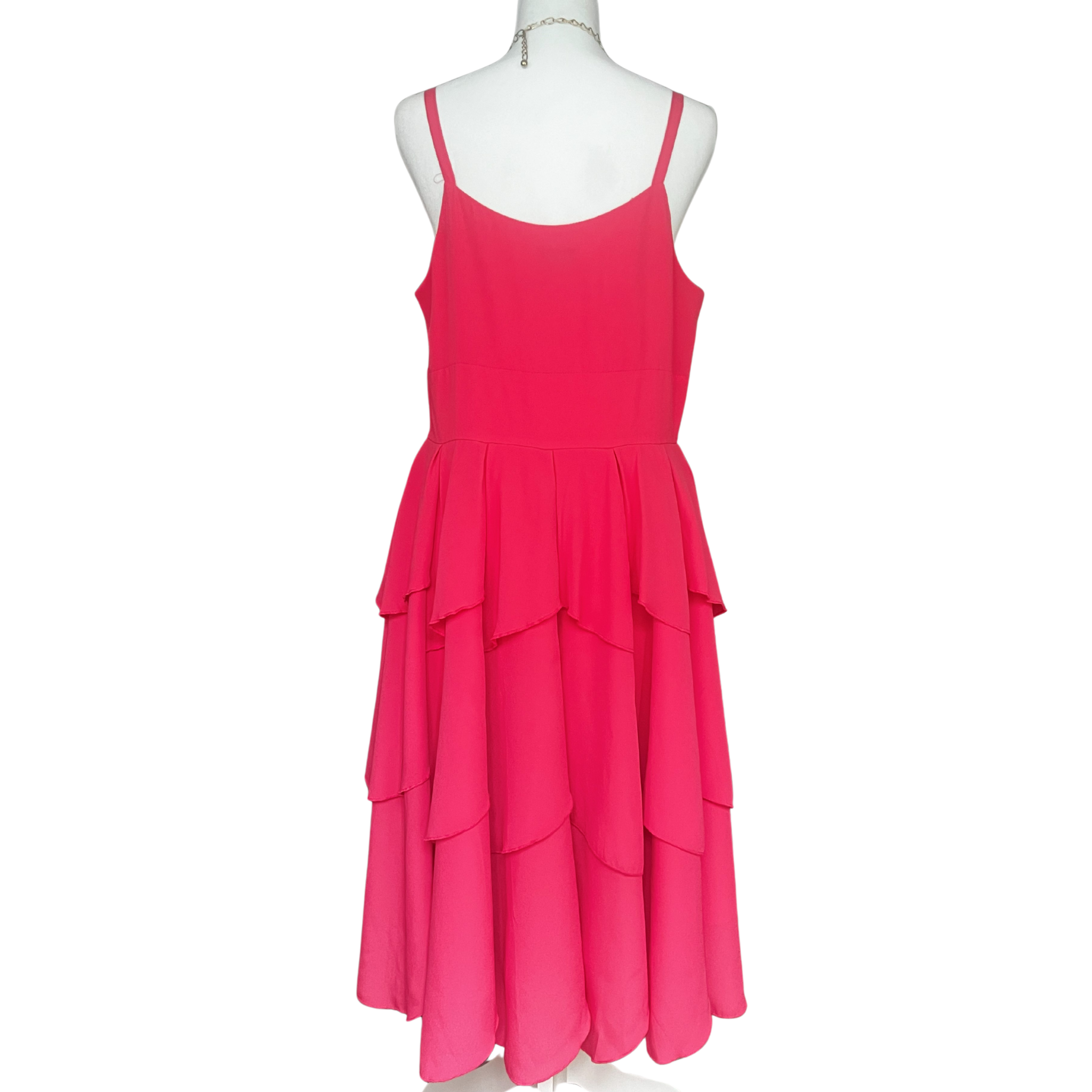 (Size 12) Merona Ruffle Layer Dress NWT with necklace!